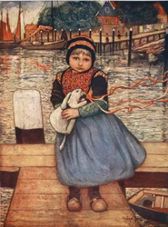 Ein Mädchen mit einem Kaninchen, 1904